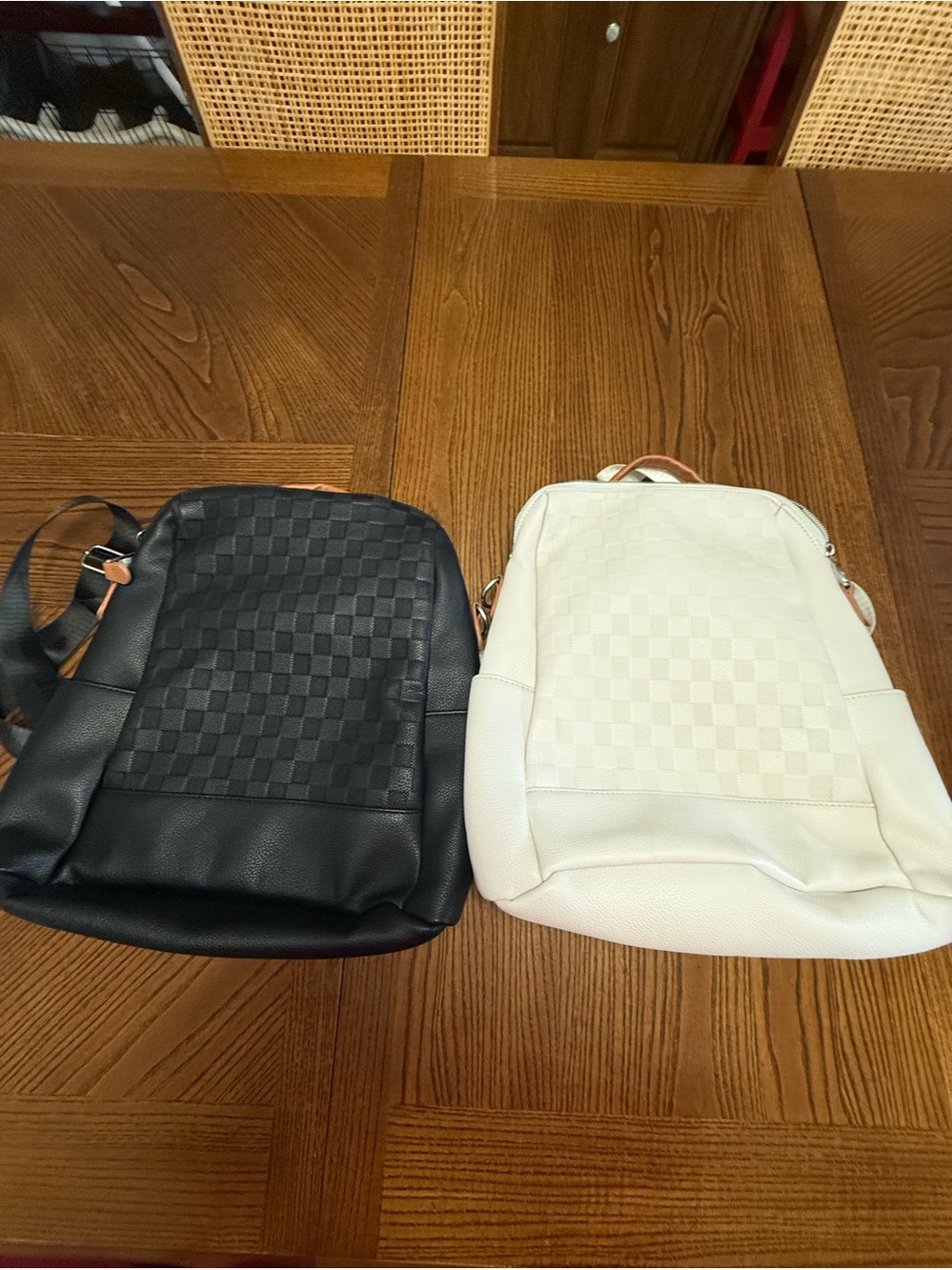Bundle 2 Pleather Backpacks Good Preloved.